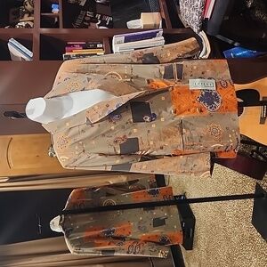 New Washable Silk Boyfriend Double Breasted Jacket